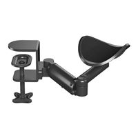  BONTEC Ergonomic Arm Rest Support Extender for Desk Armrest Pad Rotating Elbow Rest Holder (Black)