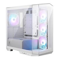 MSI MAG PANO M100R Project Zero Tempered Glass microATX Mid-Tower Computer Case - White