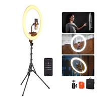 Neewer 18 inch Ultra Thin Ring Light with Stand and Phone Holder