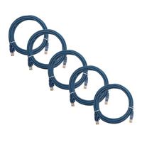 Inland 10 Ft. CAT 6 Snagless, Cross UTP, Bare Copper Ethernet Cables 5-Pack - Blue