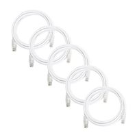 Inland 10 Ft. CAT 6 Snagless, Cross UTP, Bare Copper Ethernet Cables 5-Pack - White