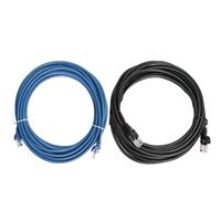 Inland 20 Ft. CAT 6 Snagless, Cross UTP, Bare Copper Ethernet Cables 2-Pack - Black/Blue