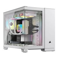 Corsair iCUE LINK 2500X RGB Tempered Glass microATX Mid-Tower Computer Case - White