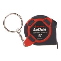 Cooper Hand Tools Mini Hi-Viz Orange Yellow Clad Keychain Tape Measure