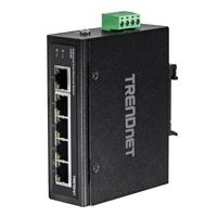 Trendnet 5-Port Industrial Unmanaged Fast Ethernet DIN-Rail Switch - Black