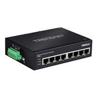 Trendnet 8-Port Industrial Unmanaged Fast Ethernet DIN-Rail Switch - Black