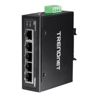 Trendnet 5-Port Hardened Industrial Gigabit DIN-Rail Switch - Black