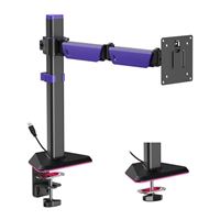 Inland Amethyst Articulating RGB Lighting Gaming Monitor Arm