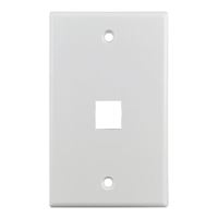  1 Port White Keystone Wall Plate