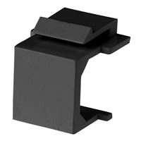  Blank Keystone Snap-In Inserts, Black UL Listed - 10 pc/Bag