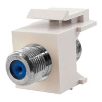  F-Connector (3Ghz) Keystone Snap-In Inserts, Female-to-Female, Gold Plated, UL - 1EA/BAG