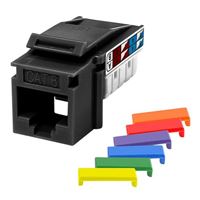  Cat6 90° Unshielded Keystone Jack (Black)