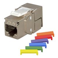  10GBaseT STP 180 degree Shielded Keystone Jack (Toolless)