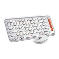 Logitech POP Keys Wireless Mechanical Keyboard With Emoji Keys - Off-White & Orange