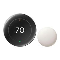 Google Learning Thermostat (4th Gen) with Temperature Sensor - Polished Silver