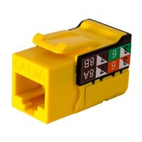  Cat5E Keystone Jack - Yellow