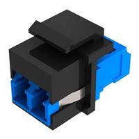  Vertical Cable SM SC Simplex Keystone Coupler Blue - Black