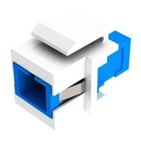  Vertical Cable SM SC Simplex Keystone Coupler Blue - White