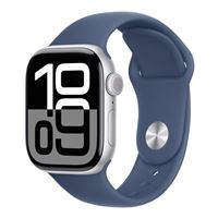 Apple Watch Series 10 GPS 42mm Silver Aluminum Case with Blue Cloud Sport Loop