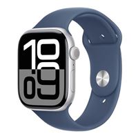 Apple Watch Series 10 GPS 46mm Silver Aluminum Case with Blue Cloud Sport Loop