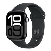 Apple Watch Series 10 GPS + Cellular 42mm Jet Black Aluminum Case with Ink Sport Loop