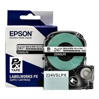 Epson LABELWORKS PX Vinyl Self Lamination Overwrap 1&quot; (24mm) x 26.2 ft Tape - 224VSLPX