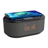  Dawn Bedside AL Clock Wireless Charging - Black