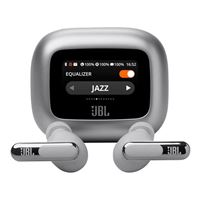 JBL Live Beam 3 Active Noise Cancelling True Wireless Bluetooth Earbuds - Silver