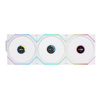 Lian Li UNI FAN TL120 V2 LCD Wireless Fluid Dynamic Bearing 120mm Case Fan - White 3 Pack