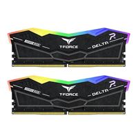 TeamGroup T-FORCE DELTA RGB 64GB (2 x 32GB) DDR5-6400 PC5-51200 CL34 Dual Channel Desktop Memory Kit FF3D564G6400HC34BDC01 - Black