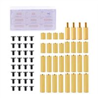 52Pi Brass Spacers Standoffs Screws Assortment Kit for Raspberry Pi 5 & M.2 NVMe SSD PCIe Peripheral Board - 64 Peice