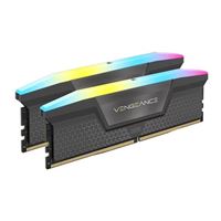 Corsair VENGEANCE RGB 32GB (2 x 16GB) DDR5-6000 PC5-48000 CL30 Dual Channel Desktop Memory Kit CMH32GX5M2B6000Z30K - Black