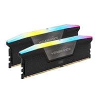 Corsair VENGEANCE RGB 64GB (2 x 32GB) DDR5-6000 PC5-48000 CL30 Dual Channel Desktop Memory Kit CMH64GX5M2B6000Z30 - Black