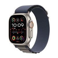 Apple Watch Ultra 2 GPS Cellular 49mm Natural Titanium Case with Blue Trail Loop - M/L (Refurbished)