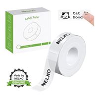  NELKO P21 Adapted Label Print Paper,14x40mm (0.55&quot;x1.57&quot;),180 Tapes/Roll, 1-Roll White