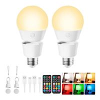  Rechargable Lightbulb with Remote and Timer