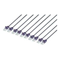 Intellinet Cat6 Stranded U/UTP Slim Network Patch Ethernet Cable 1.5ft Snag-Free, 24-Pack-Blue