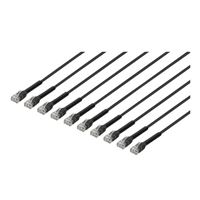 Intellinet Cat6 Stranded U/UTP FlexiBoot Slim Network Patch Ethernet Cable 2ft. 10-Pack-Black