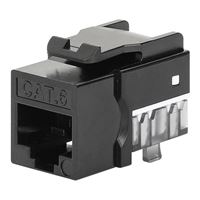 Intellinet Cat6 Slim Keystone Jack with Punch-Down Stand 24-Pack-Black