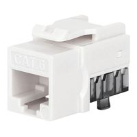 Intellinet Cat6 Slim Keystone Jack with Punch-Down Stand, White, 25-Pack