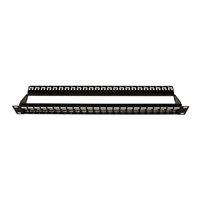 Vertical Cable 1U Blank Patch Panel - Black