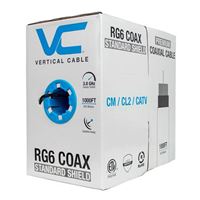 Vertical Cable RG6 18AWG Bulk Coax Wire - 1000 ft. (Black)