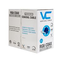 Vertical Cable RG6 18AWG Bulk Coax Wire - 1000 ft. (White)