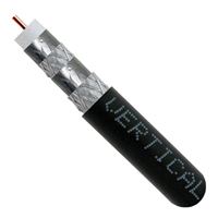 Vertical Cable RG6 Quad Shield 18AWG Bulk Coax Wire - 1000 ft. (Black)