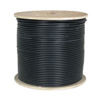 Vertical Cable Cat6 550 MHz Shielded 23AWG Solid Bare Copper 1000ft Bulk Ethernet Cable - Black