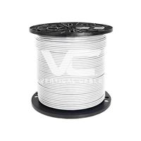 Vertical Cable 176-305 Series 23 AWG 4 Unshielded Twisted Pair Solid Bare Copper CMP-LP Plenum Cat6A Cable - 1000' Spool - White