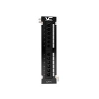 Vertical Cable Cat6 12 Port Vertical Mini Patch Panel with Mounting Bracket