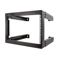 Vertical Cable 19&quot; Wall Mount Adjustable Depth Open Frame Network Rack - 6U