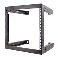 Vertical Cable 19&quot; Wall Mount Adjustable Depth Open Frame Network Rack - 8U