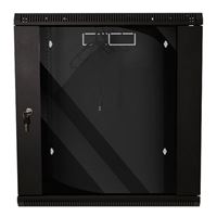 Vertical Cable 19&quot; Wall Mount Network Rack Enclosure with Locking Door - 12U